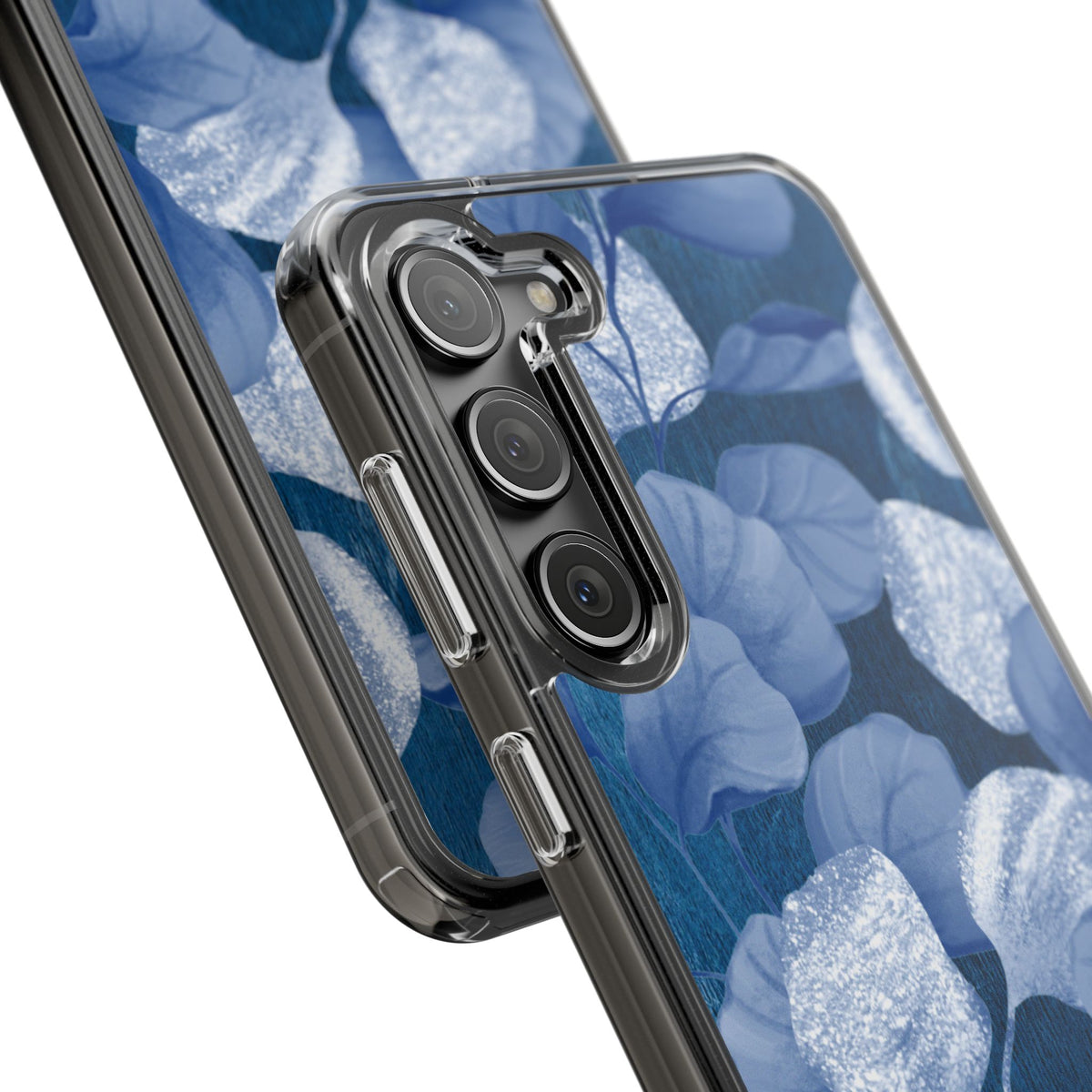 Clear Phone Case – October Blues – Compatible with iPhone 13–17 & Samsung Galaxy S25–S26 Series