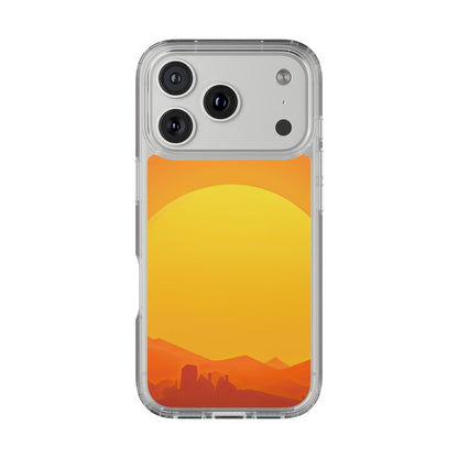 Clear Phone Case – Desert Sunrise