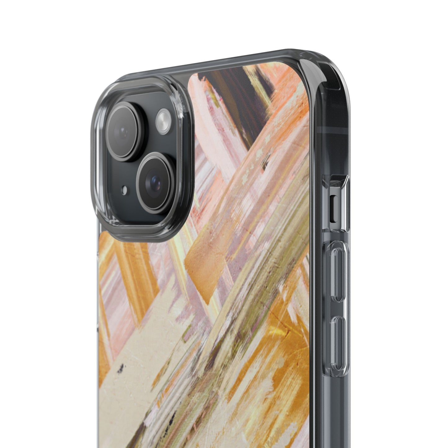 Clear Phone Case – Brush & Bronze