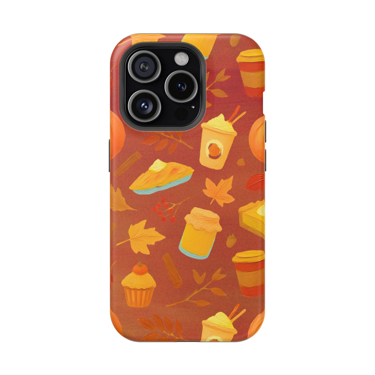 Autumn Treats Magnetic Phone Case — Fall Coffee & Pastry Protective Cover