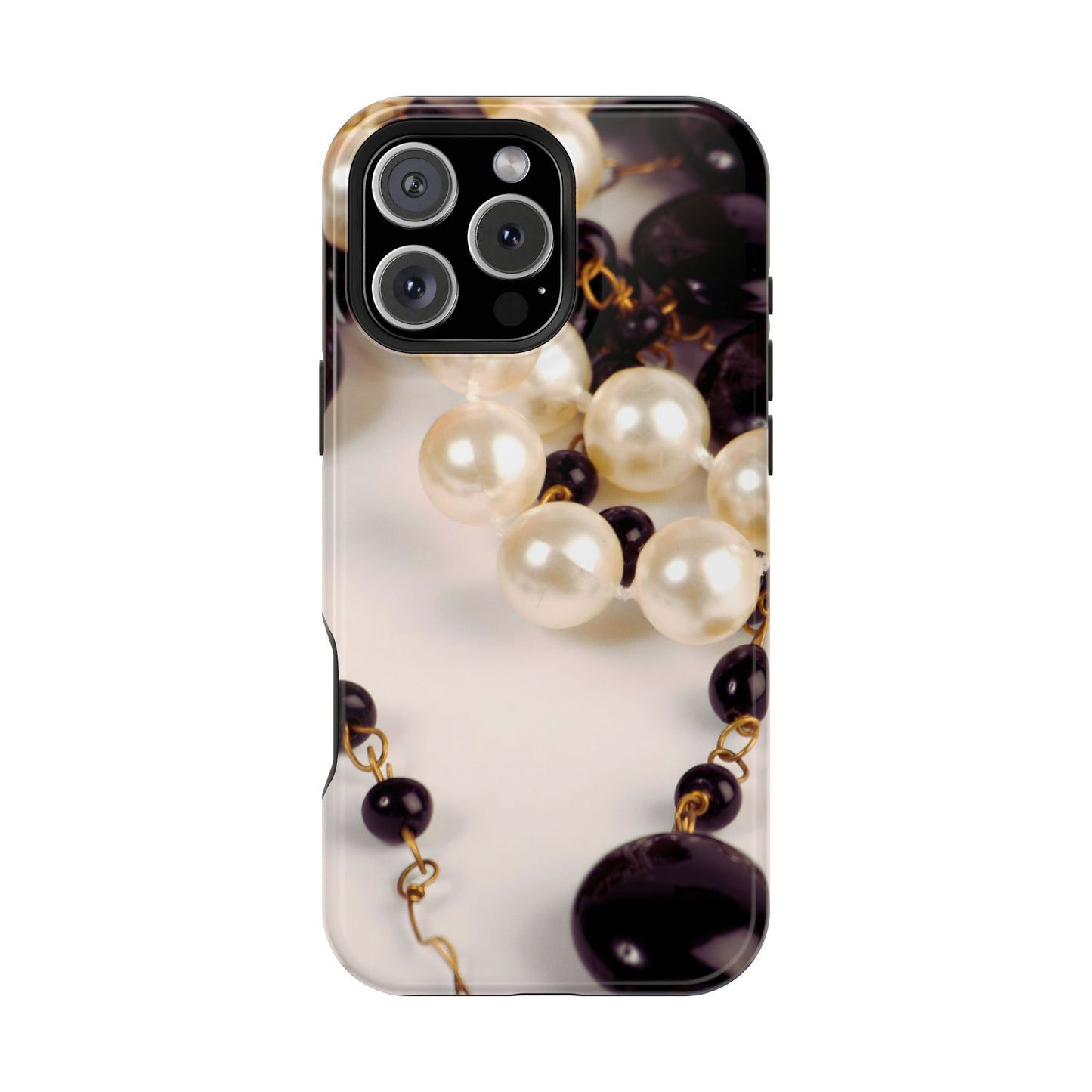 Wireless-Charging Compatible Case – Noir Pearl