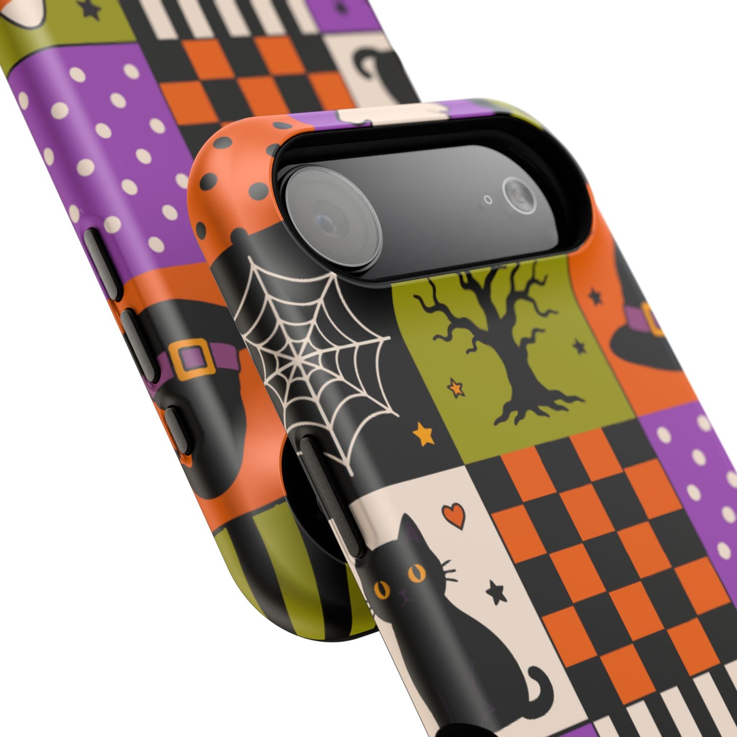 Impact-Resistant Phone Case – Spooky Patchwork