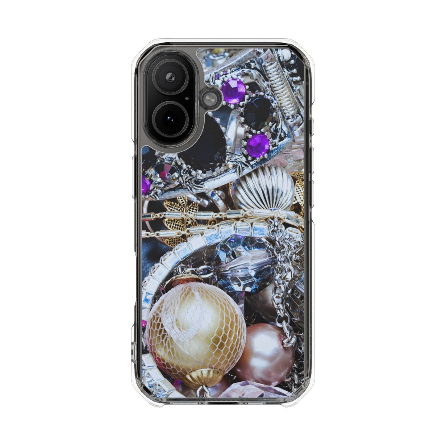 Clear Magnetic Phone Case – Chrome Jewel