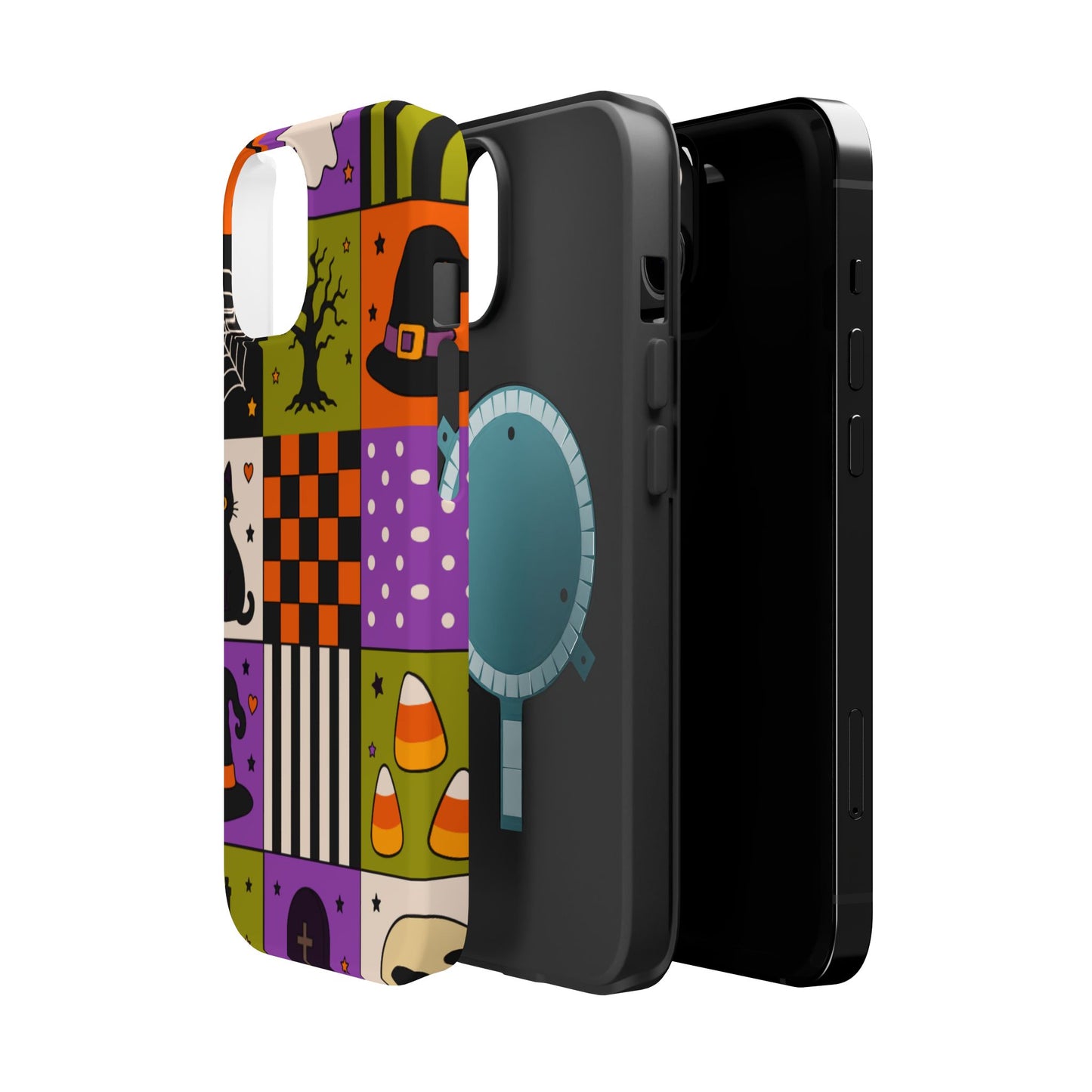 Wireless-Charging Compatible Case – Spooky Patchwork