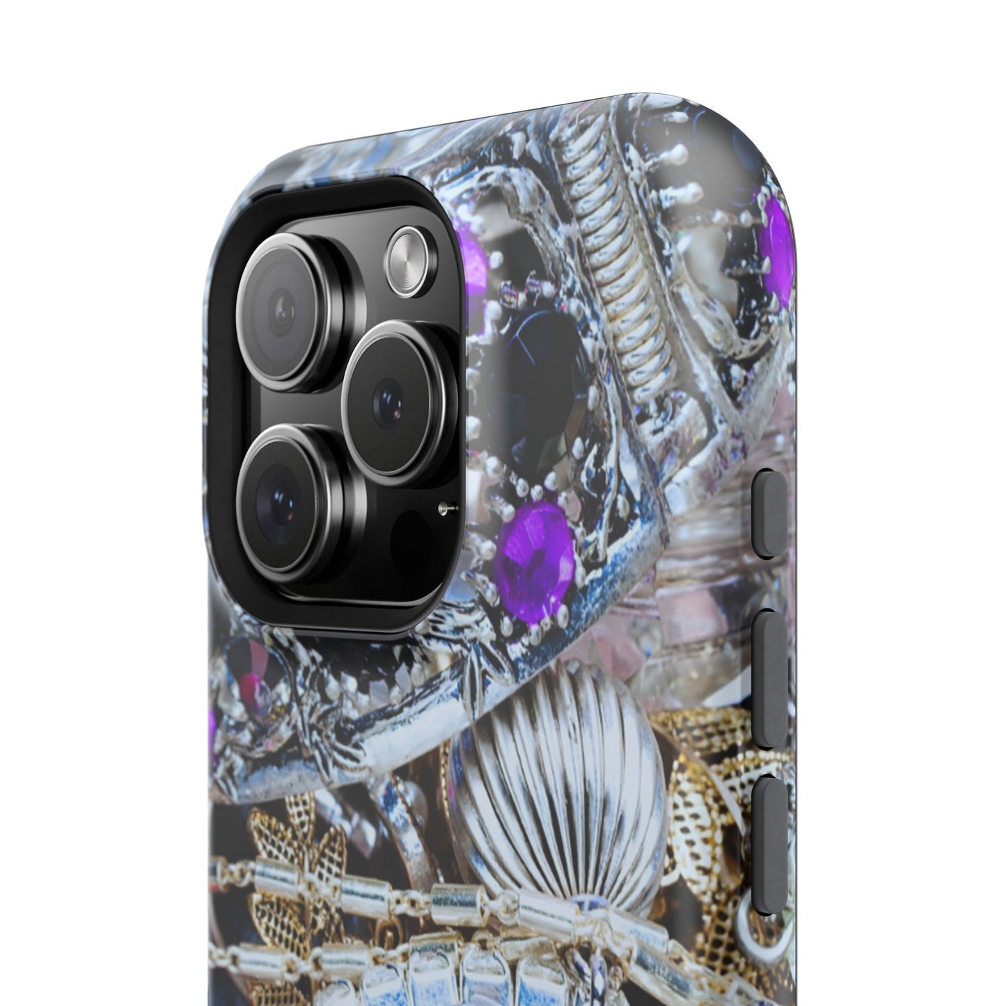 Impact-Resistant Phone Case – Chrome Jewel