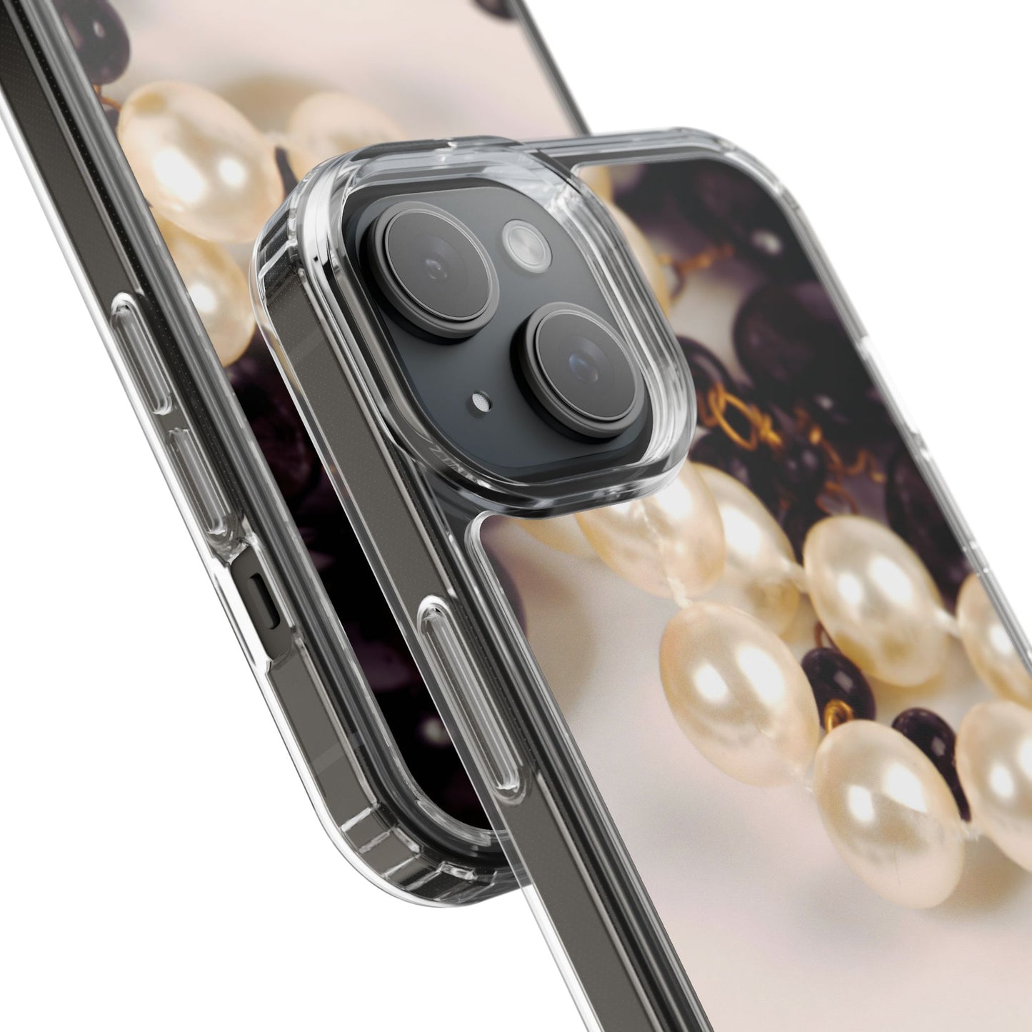 Clear Phone Case – Noir Pearl