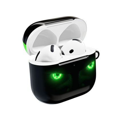 Wireless Earbud Case Cover – Neon Green Monster Eyes