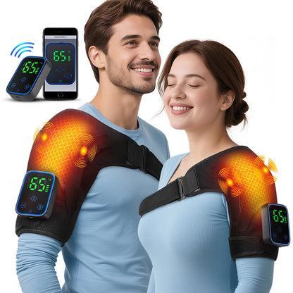 Detachable Wireless APP Control Shoulder Pad Electric Heating Vibration Shoulder Massager Knee Brace Shoulder Massage Belt
