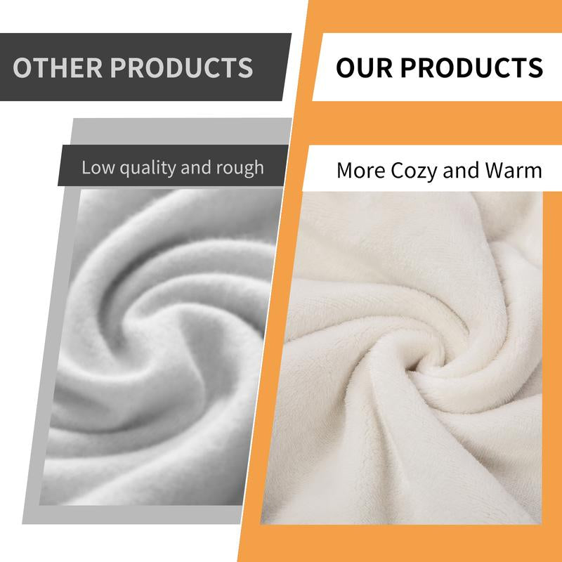4 in 1 Portable USB Heated Blanket Pillow Shawl (No Power Bank) and Pad, 3 Heat Settings, Fast Warming for Home Office Car Travel with Built-In Heater