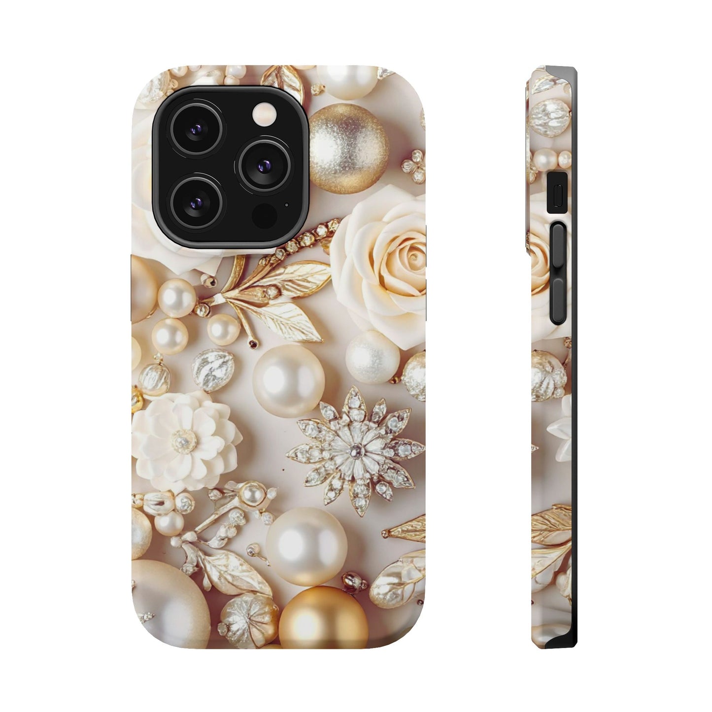 Wireless-Charging Compatible Case – Ivory Opulence