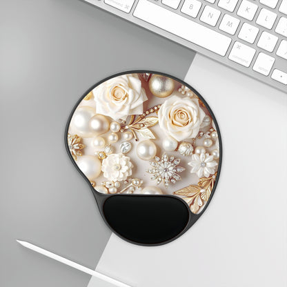Ergonomic Mouse Pad – Ivory Opulence