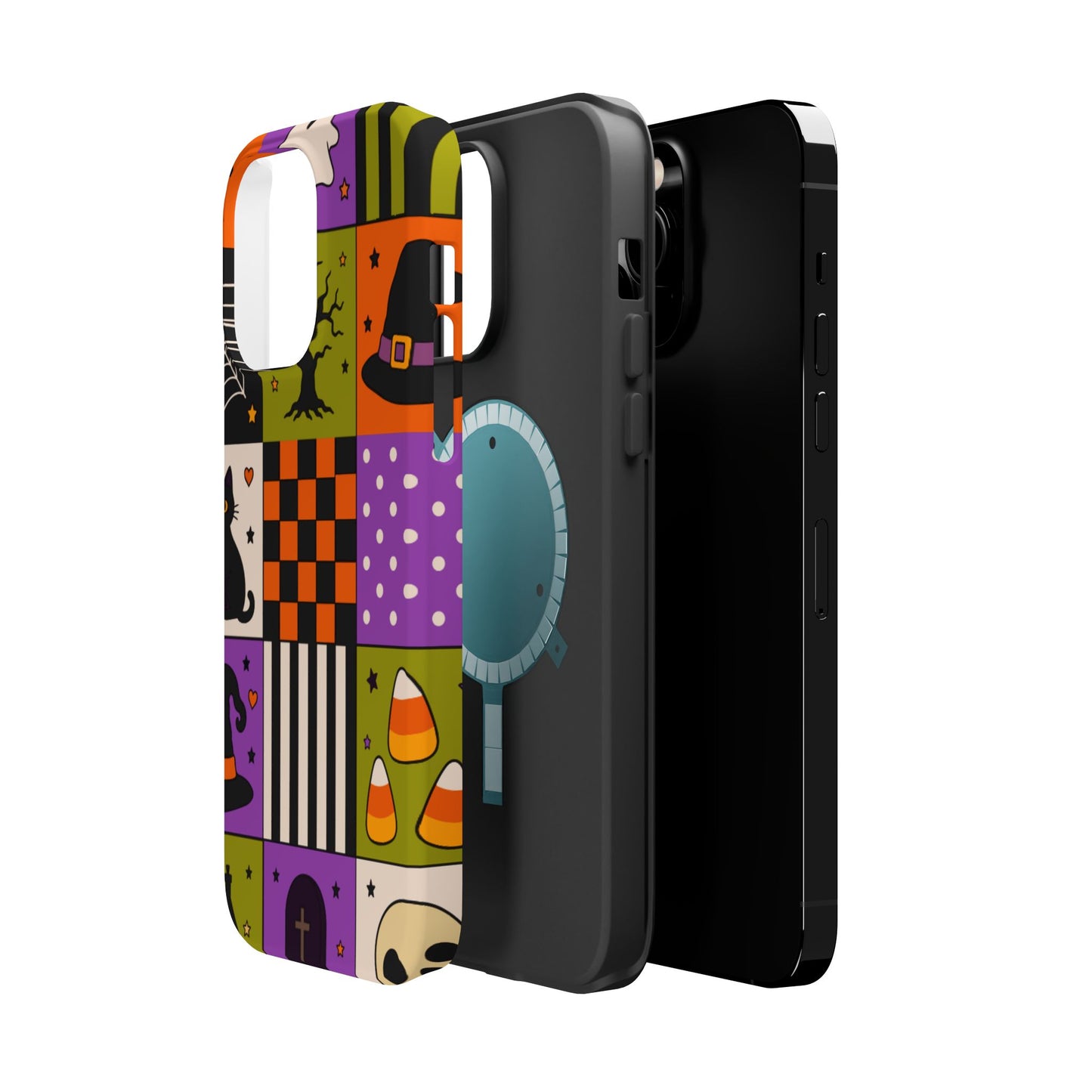 Wireless-Charging Compatible Case – Spooky Patchwork