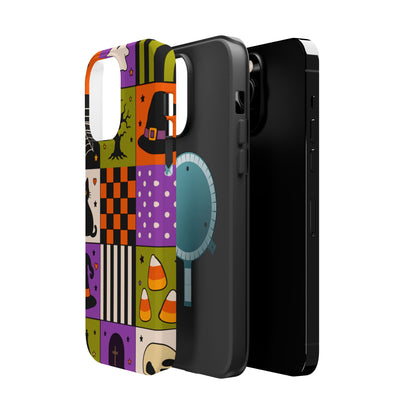 Wireless-Charging Compatible Case – Spooky Patchwork