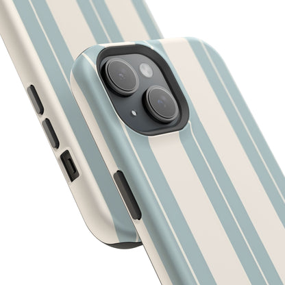 Wireless-Charging Compatible Case – Coastal Stripe