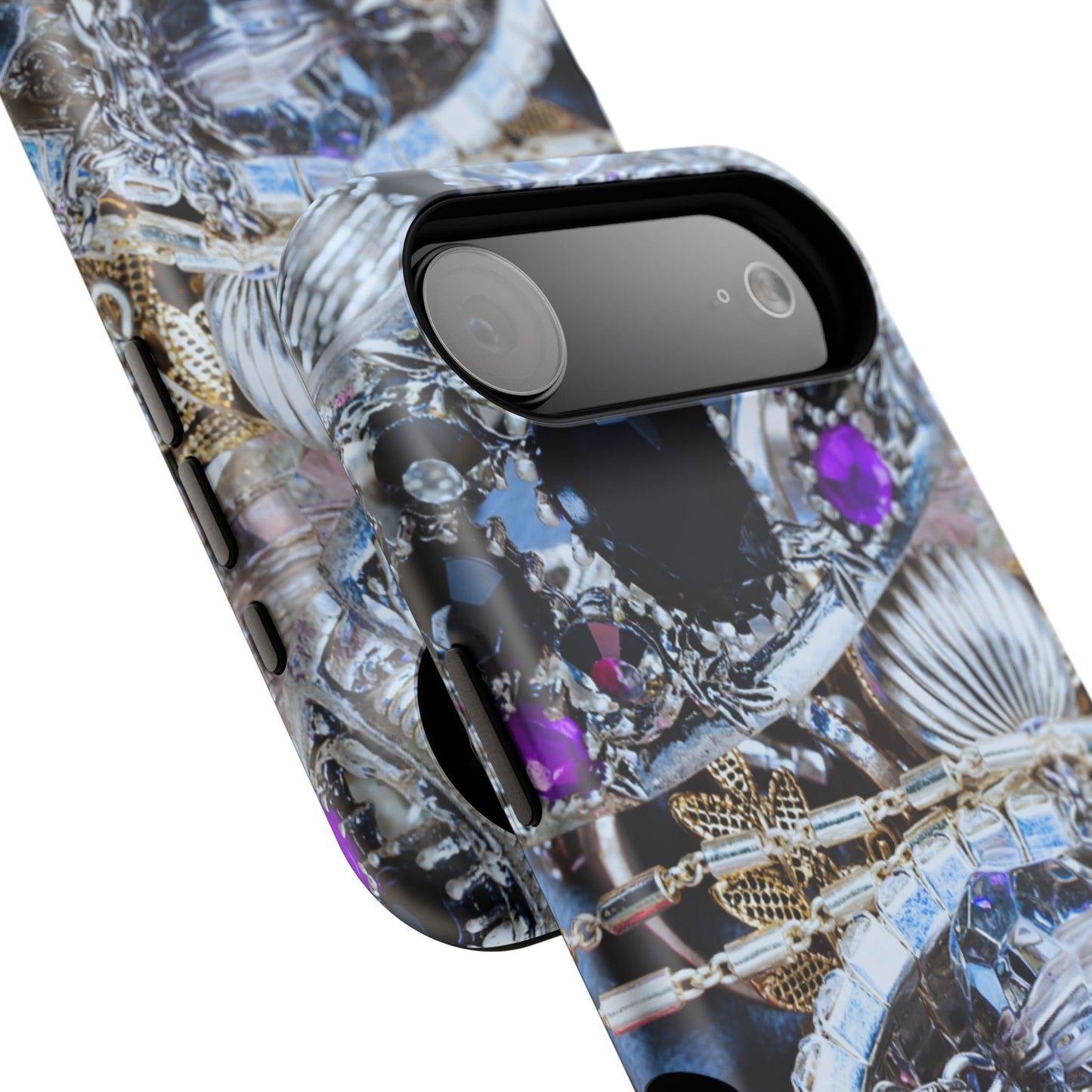 Impact-Resistant Phone Case – Chrome Jewel