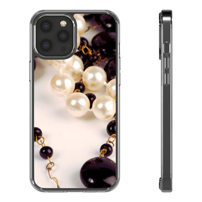 Clear Phone Case – Noir Pearl