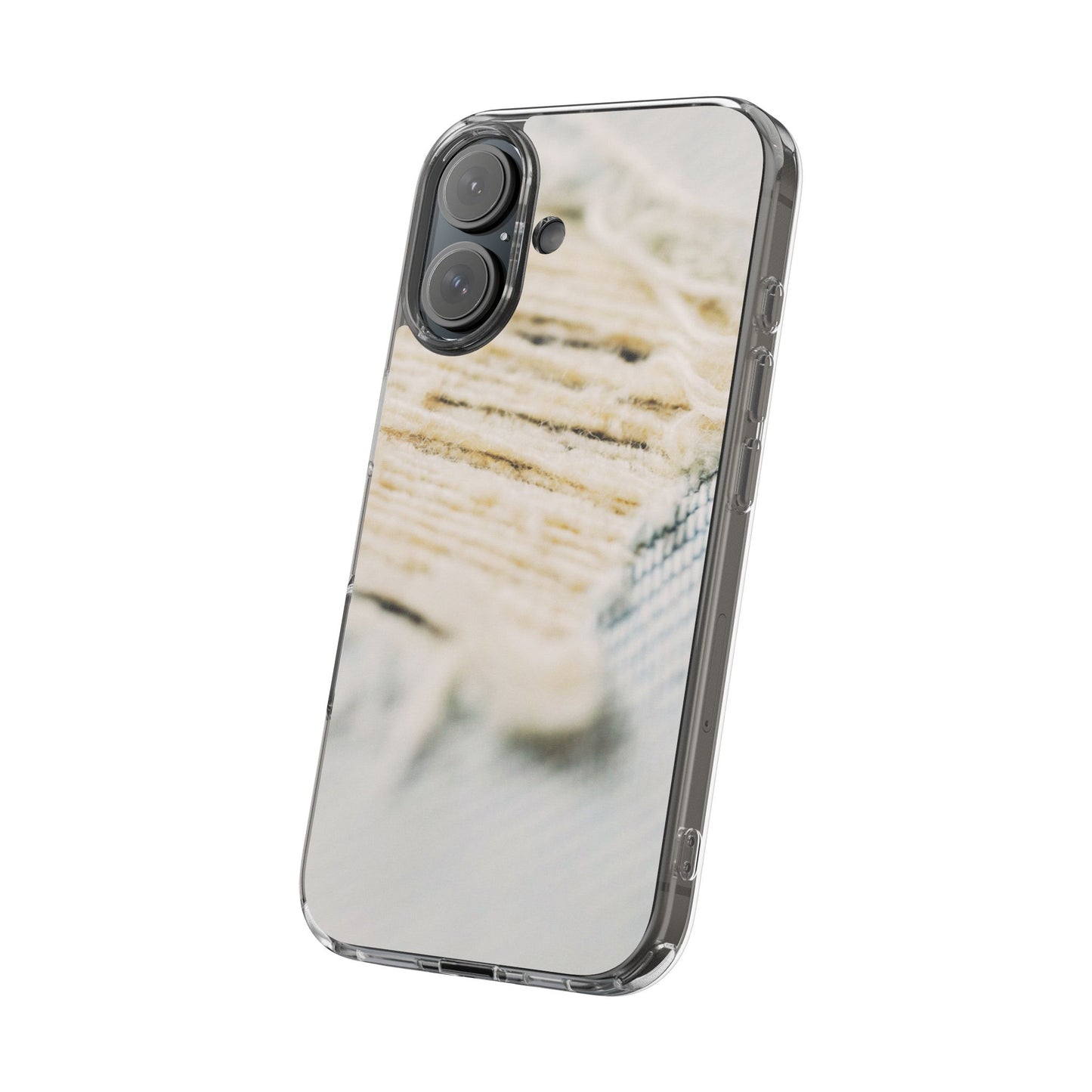 Clear Phone Case – Woven Warmth