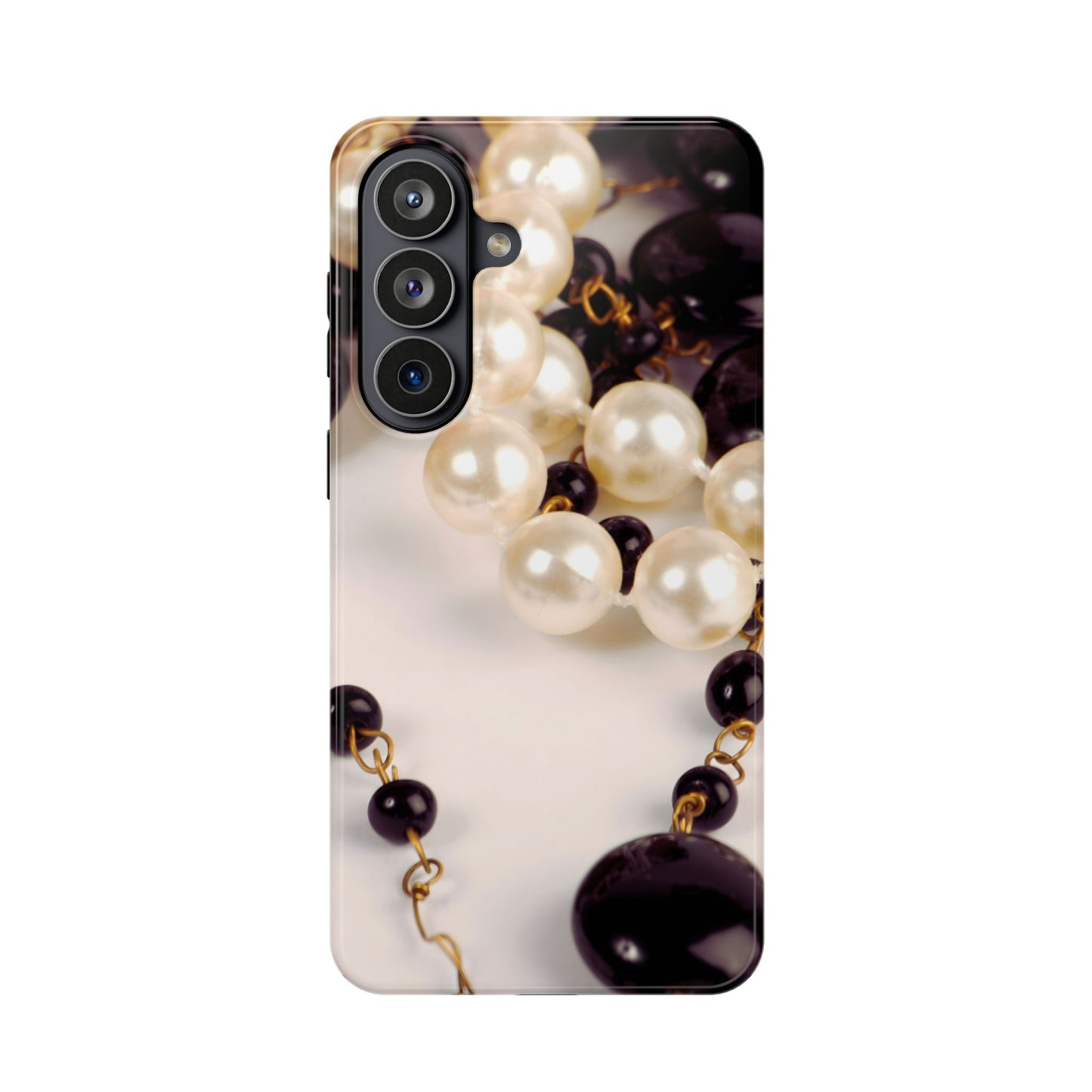 Impact-Resistant Phone Case – Noir Pearl