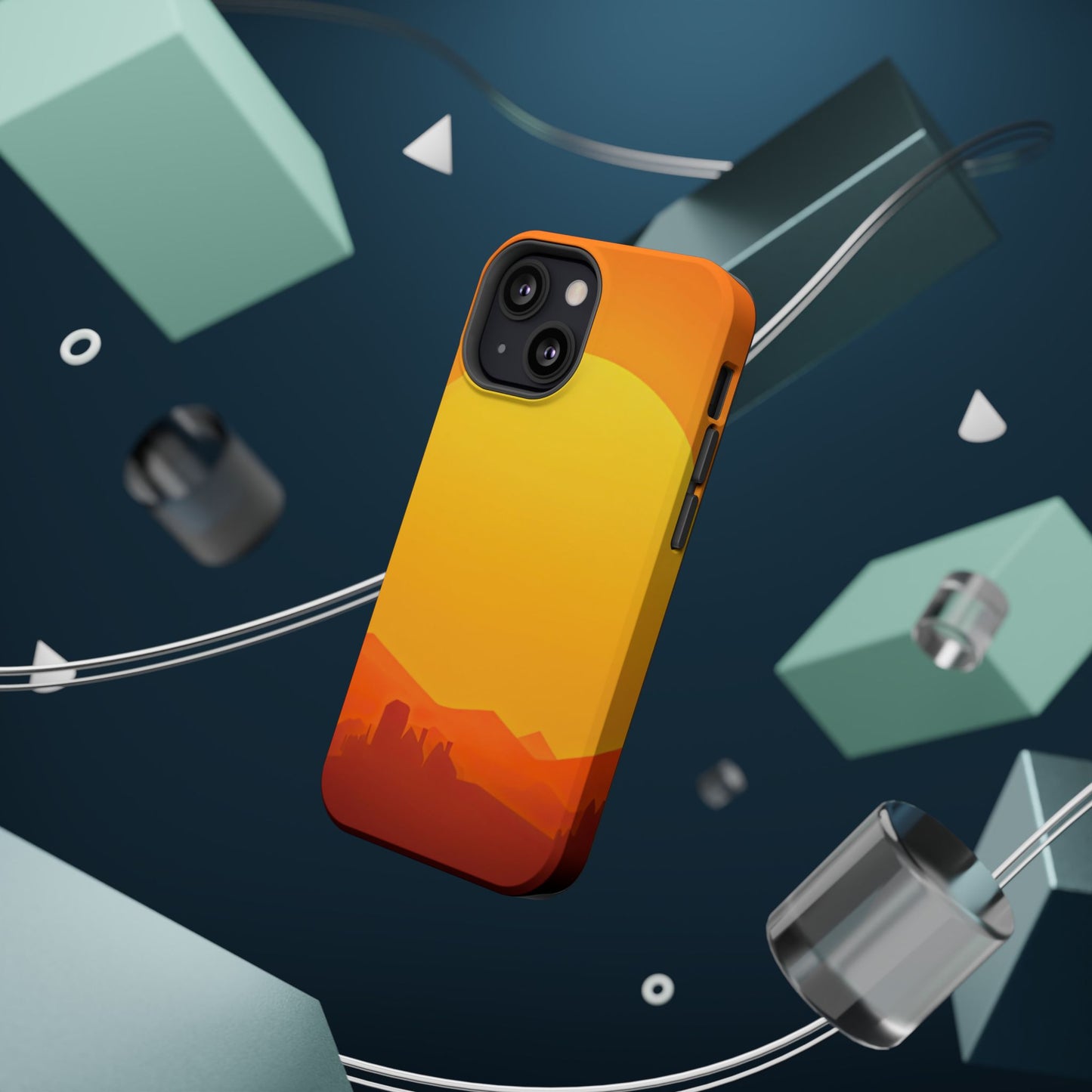 Wireless-Charging Compatible Case – Desert Sunrise