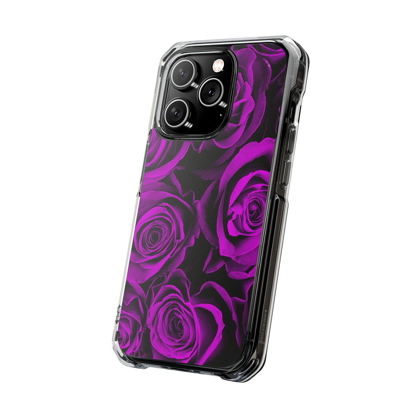 Clear Magnetic Phone Case – Amethyst Roses