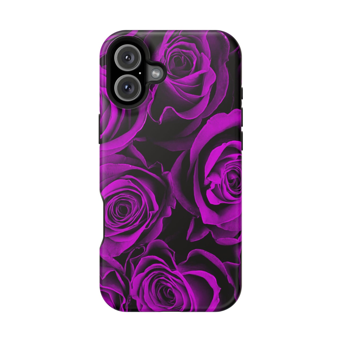 Impact-Resistant Phone Case – Amethyst Roses