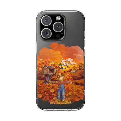 Clear Phone Case – Sweater Weather – Compatible with iPhone 13–17 & Samsung Galaxy S25–S26 Series