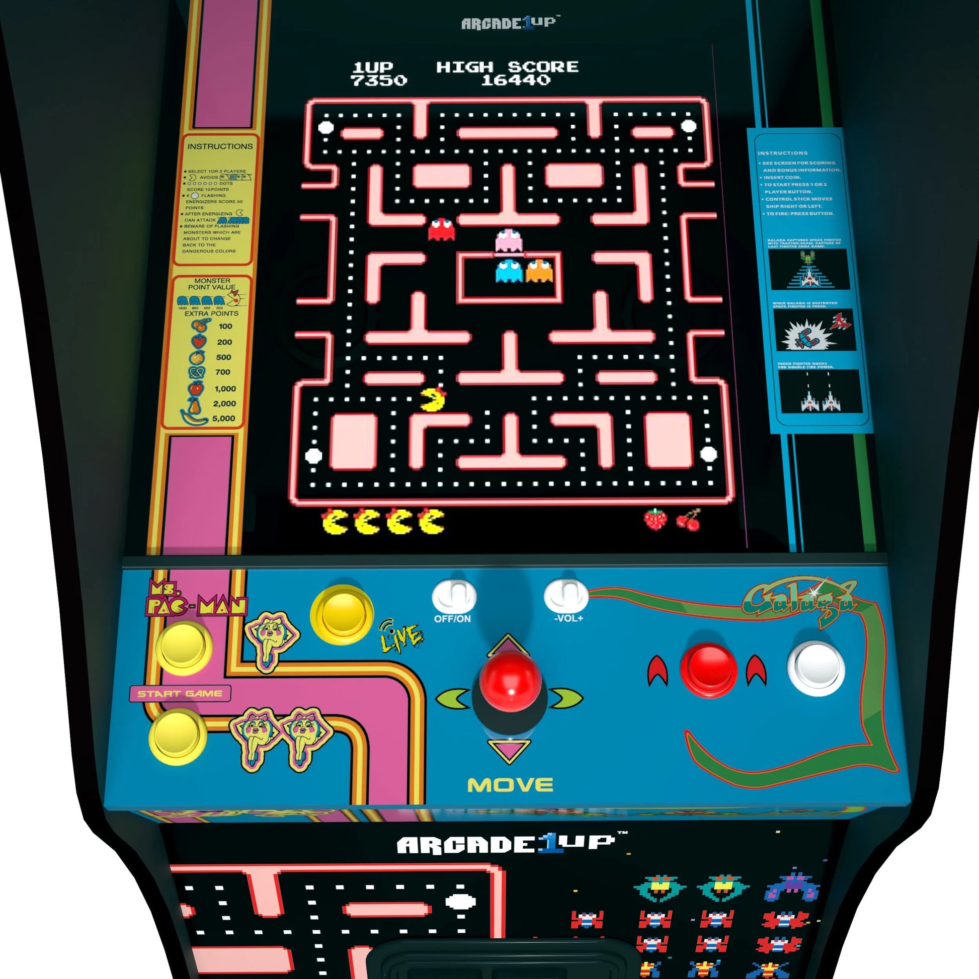 Ms. PAC-MAN & GALAGA Class of '81 Deluxe Arcade Game with WIFI, 12 Classic Games, and 17-Inch Screen