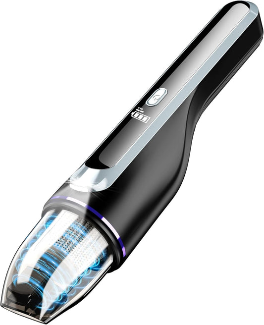 Cordless Handheld Vacuum Cleaner 14000Pa Suction Mini Car Vacuum Lightweight LED