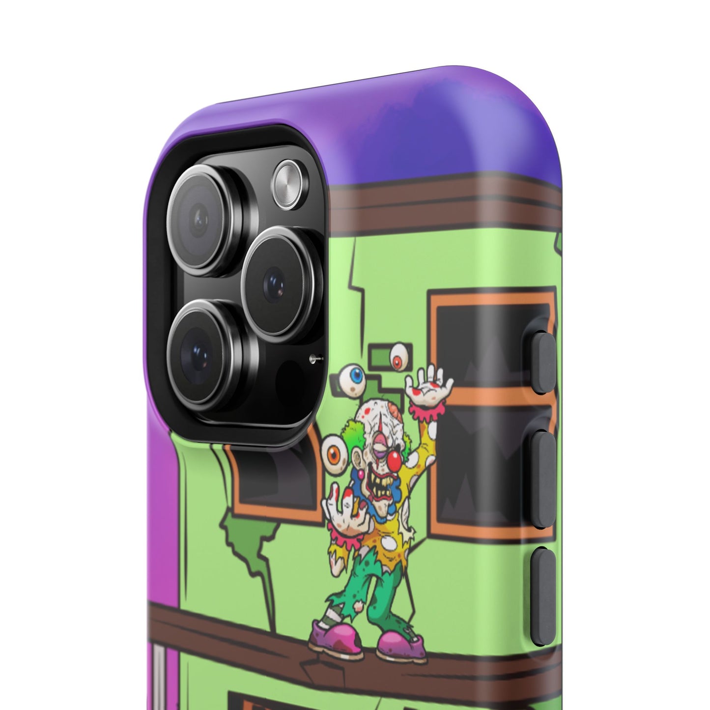Zombie Arcade Phone Case — Colorful Cartoon Horror Impact-Resistant iPhone Cover