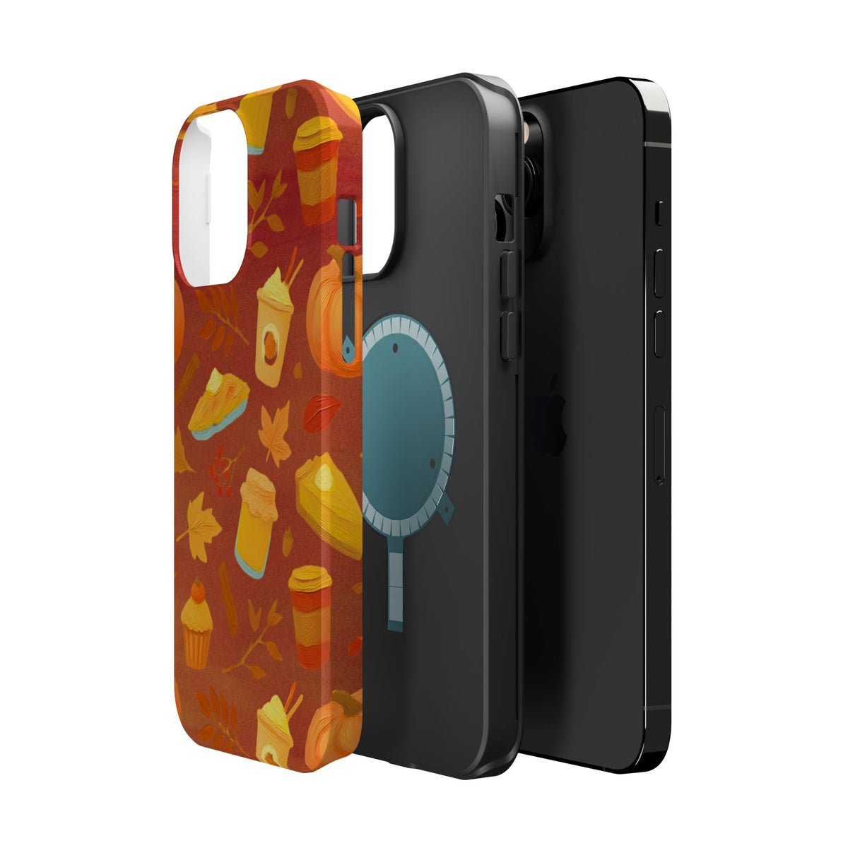 Autumn Treats Magnetic Phone Case — Fall Coffee & Pastry Protective Cover