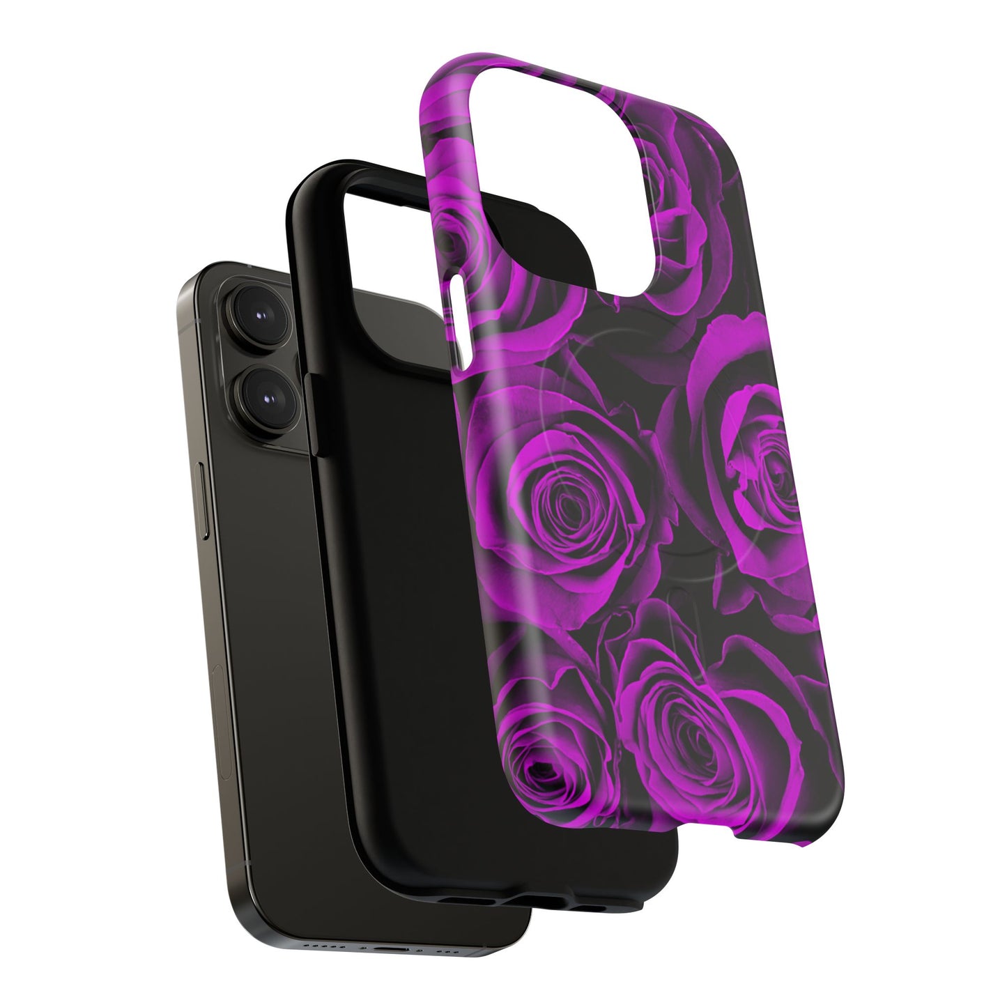 Protective Magnetic Phone Case – Amethyst Roses