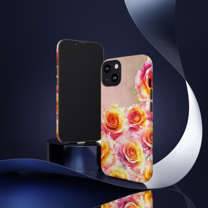 Protective Phone Case – Sunset Roses