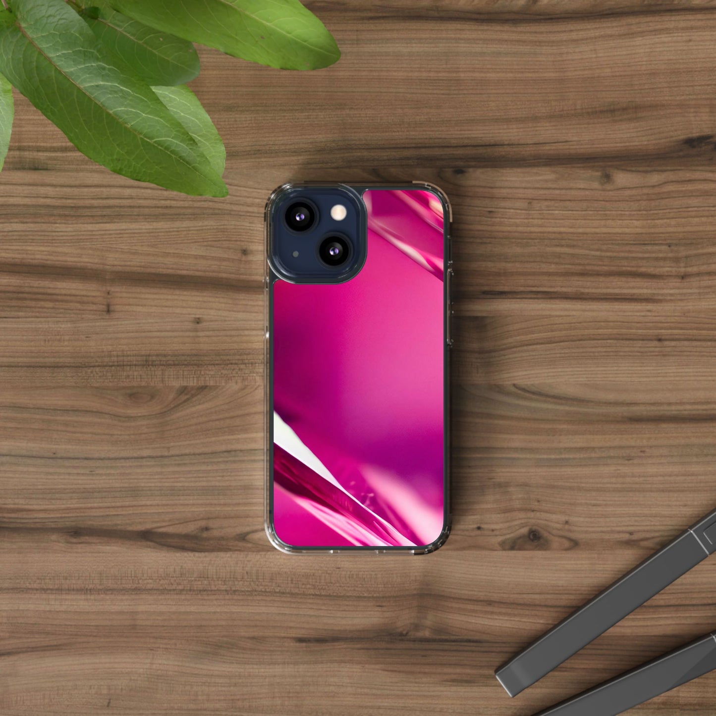 Clear Phone Case – Magenta Motion