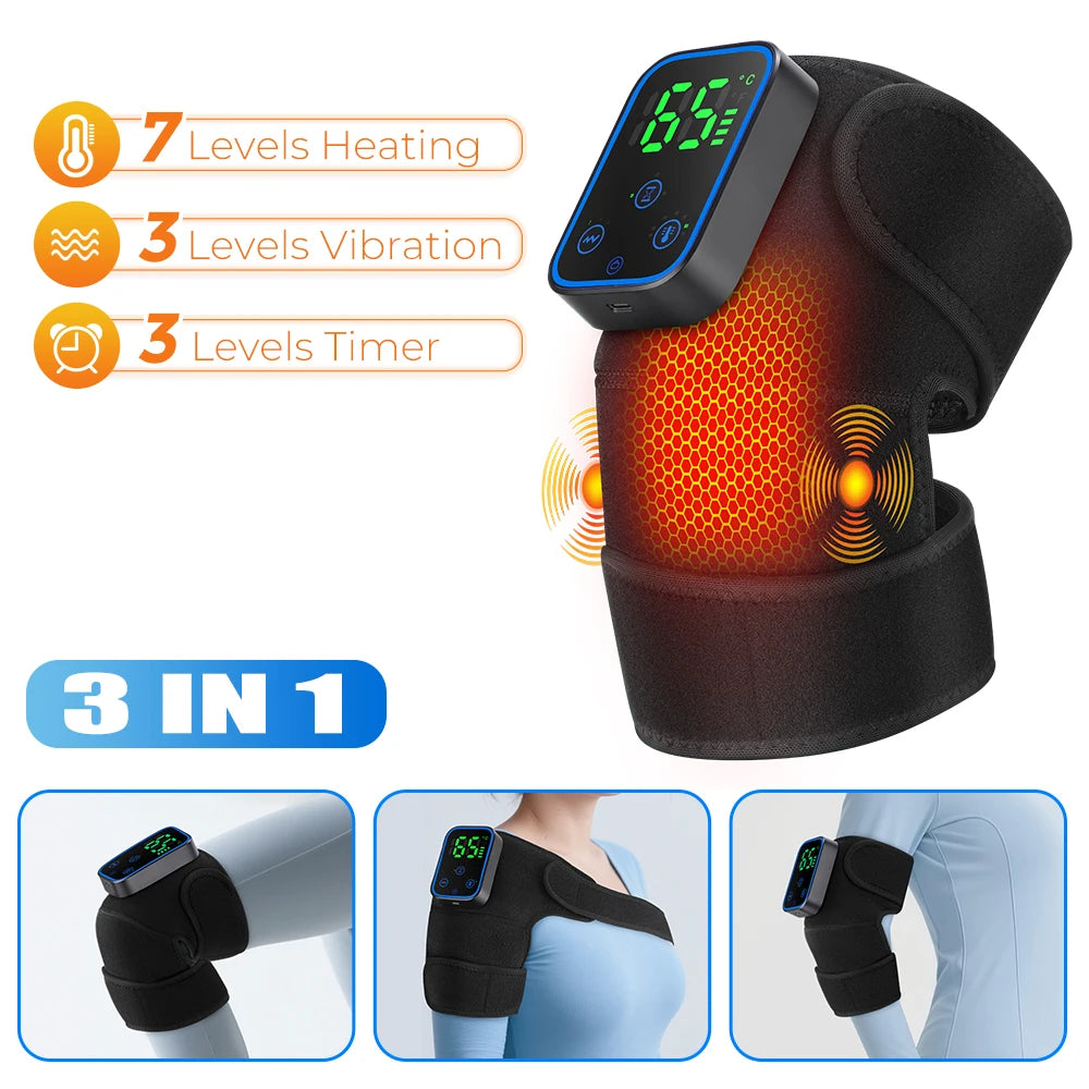 Detachable Wireless APP Control Shoulder Pad Electric Heating Vibration Shoulder Massager Knee Brace Shoulder Massage Belt
