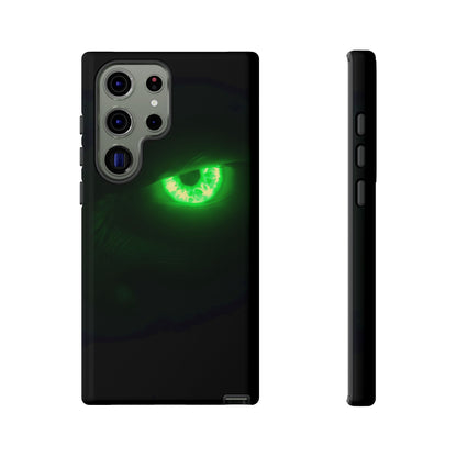 Protective Phone Case – Neon Green Monster Eyes