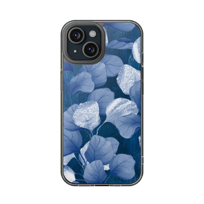 Clear Phone Case – October Blues – Compatible with iPhone 13–17 & Samsung Galaxy S25–S26 Series
