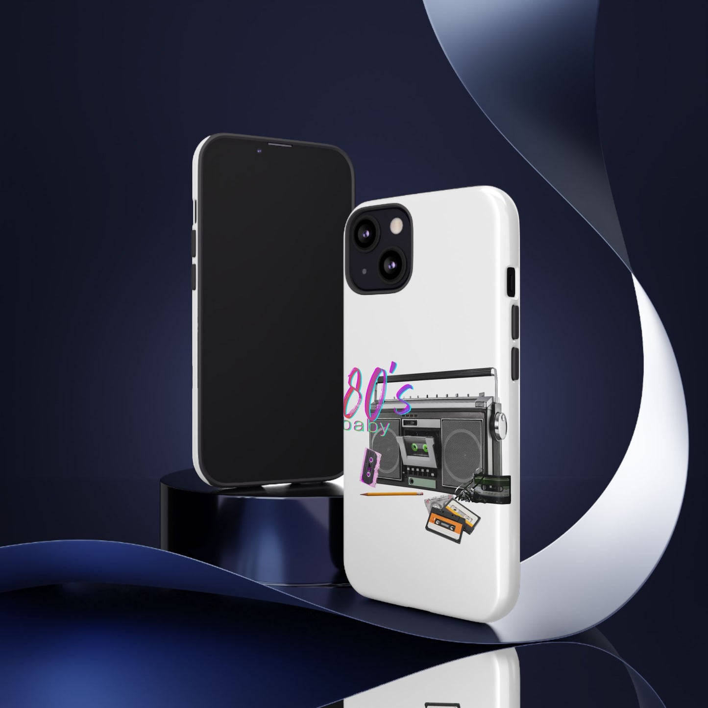 Protective Phone Case – 80’s Baby Retro Boombox Design