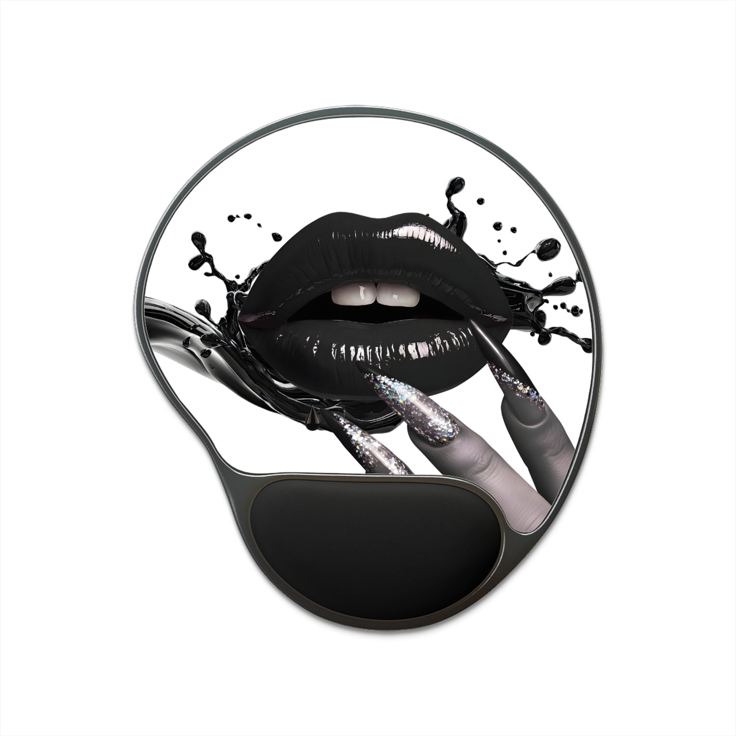 Mouse Pad with Wrist Rest – Liquid Noir