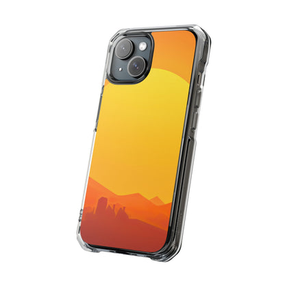 Clear Magnetic Phone Case — Desert Sunrise