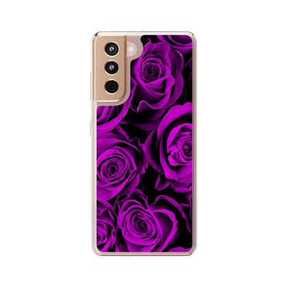 Clear Phone Case – Amethyst Roses