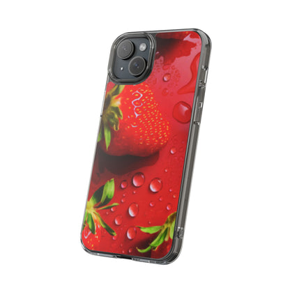 Clear Phone Case – Strawberry Drip