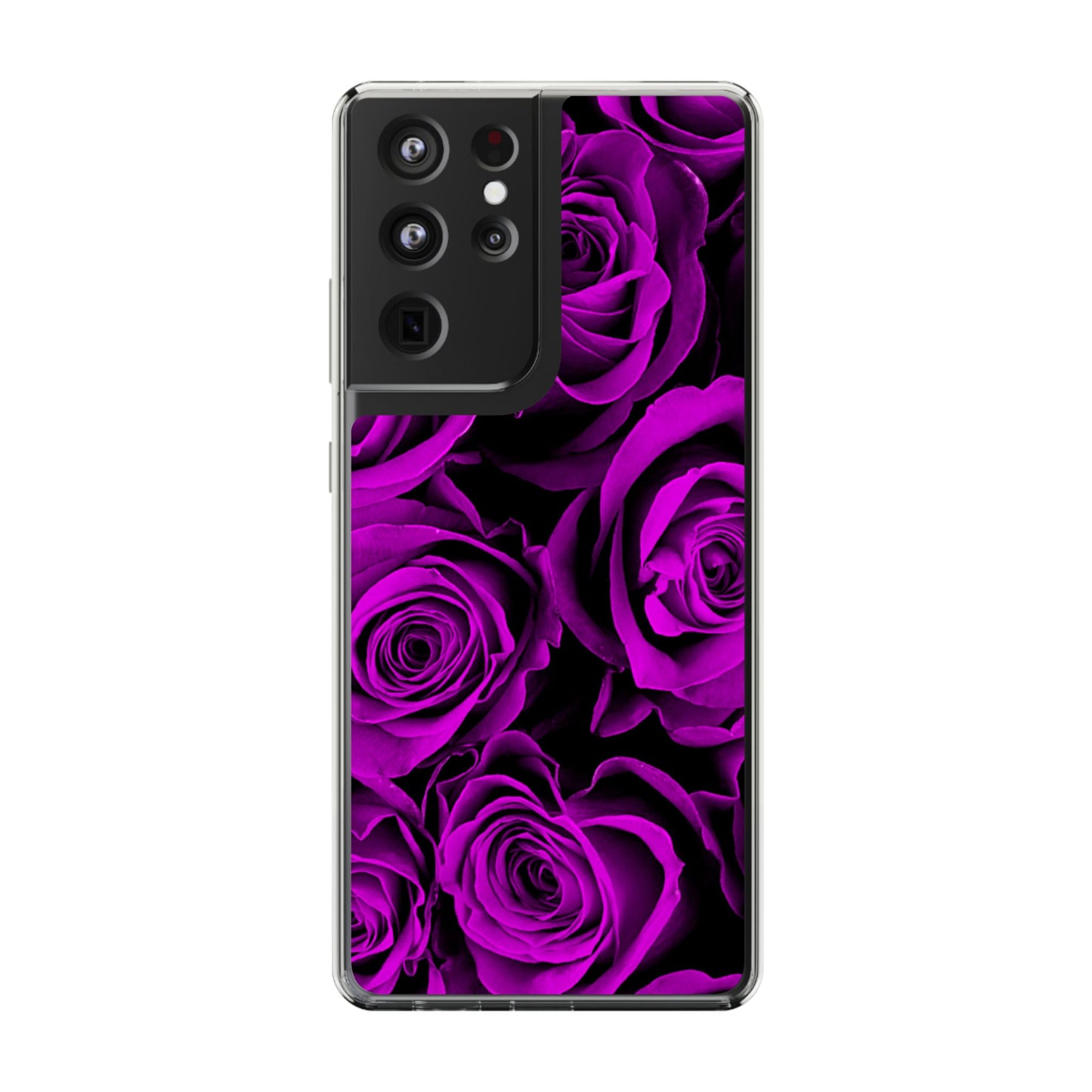 Clear Phone Case – Amethyst Roses