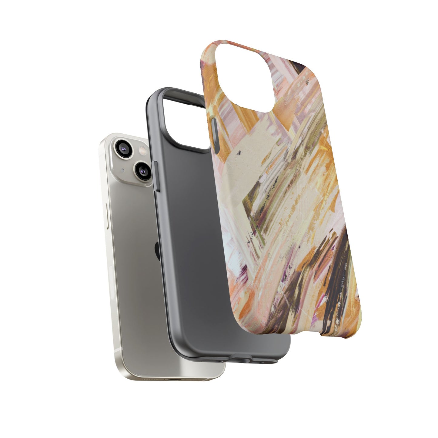 Protective Phone Case – Brush & Bronze
