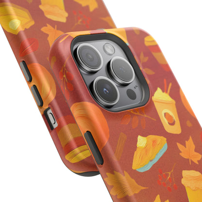 Autumn Treats Magnetic Phone Case — Fall Coffee & Pastry Protective Cover