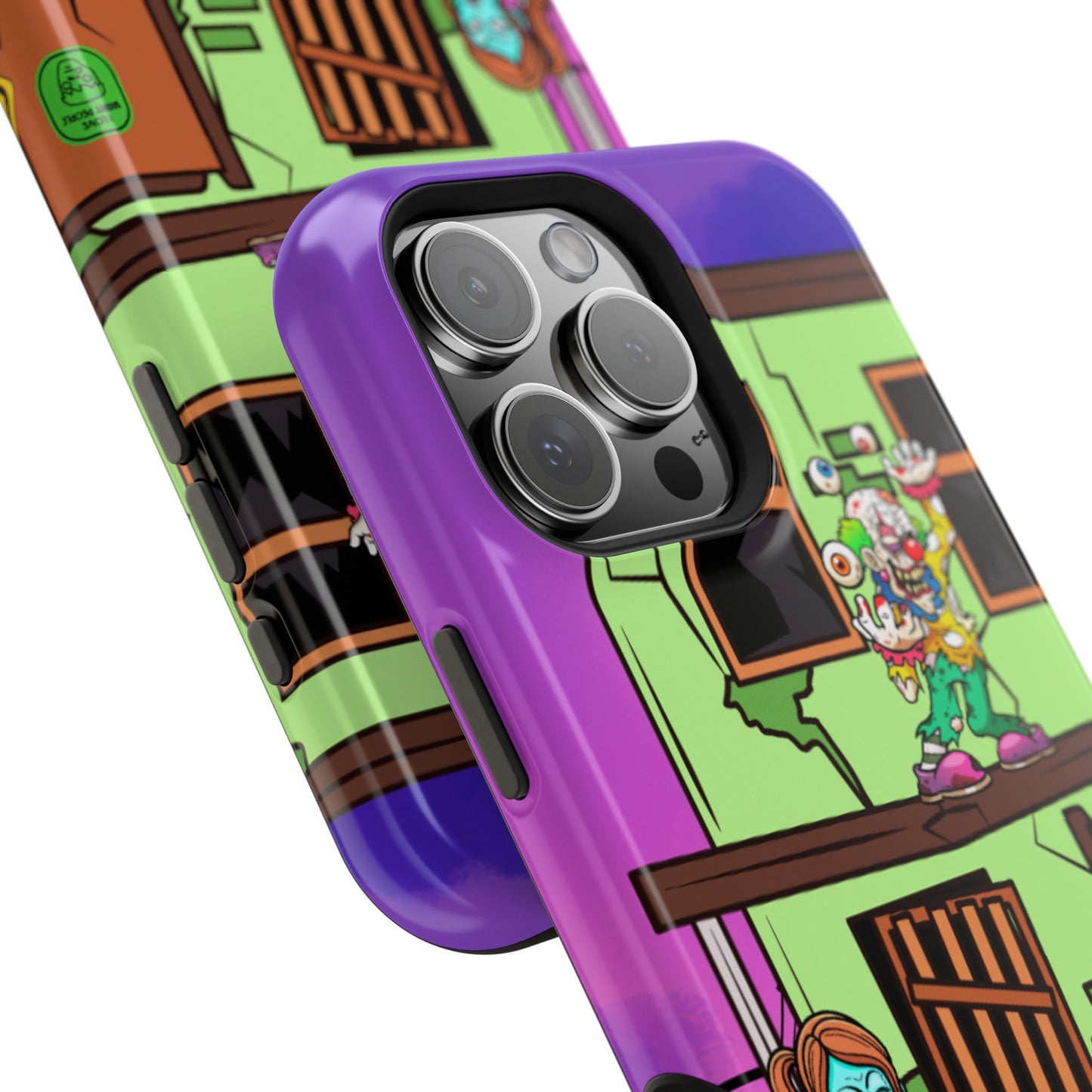 Zombie Arcade Phone Case — Colorful Cartoon Horror Impact-Resistant iPhone Cover