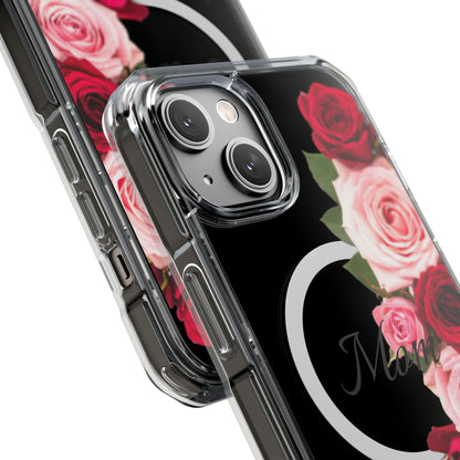 Clear Magnetic Phone Case – Mom’s Rose Bouquet