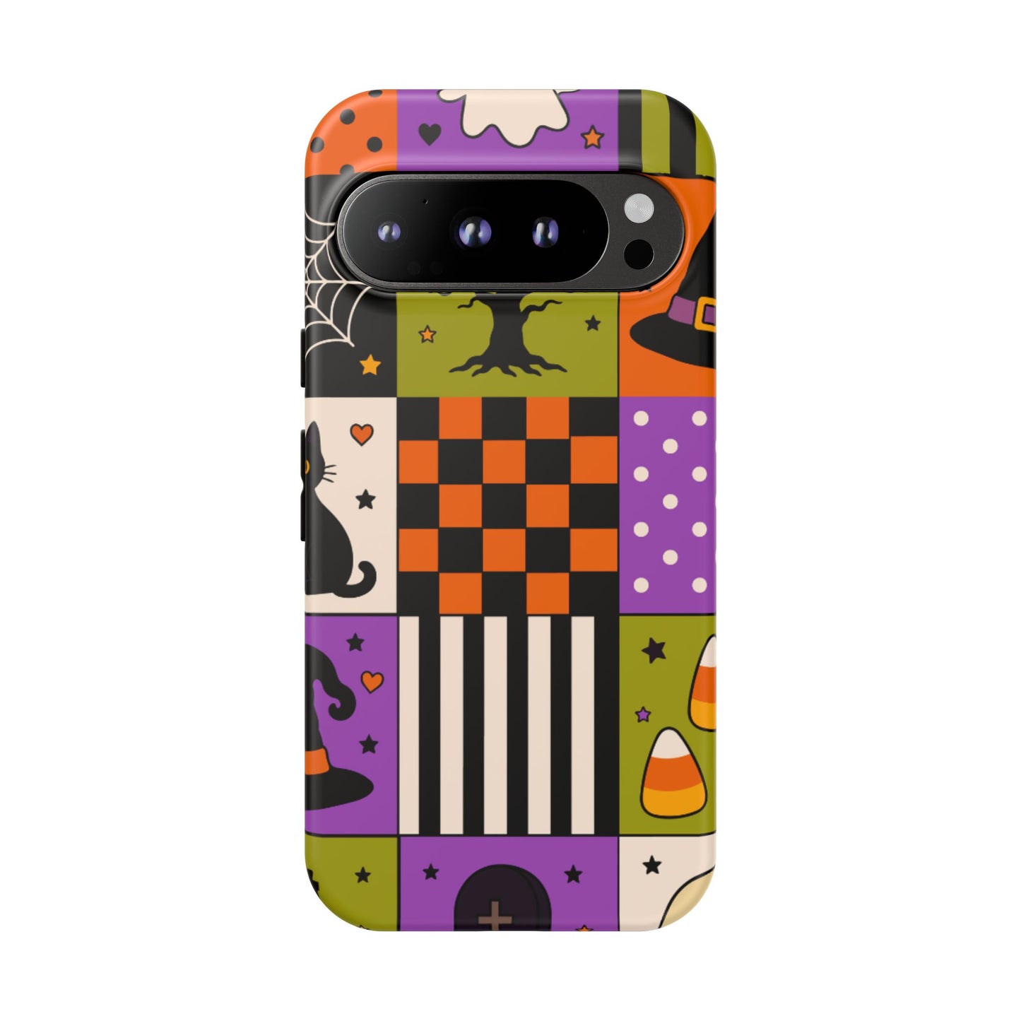 Protective Phone Case – Spooky Patchwork