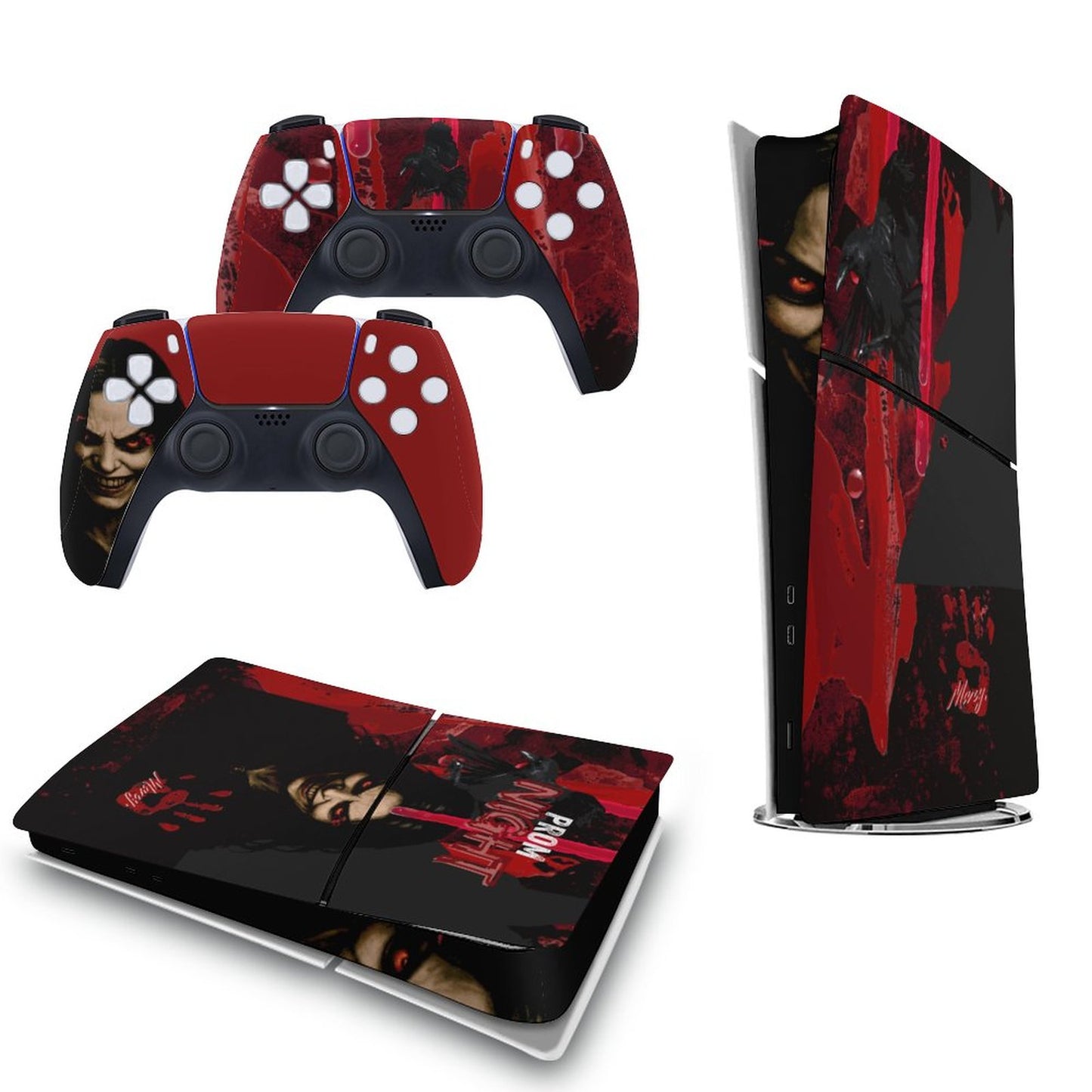 Console Skin Kit – Queen of the Scream – Compatible with PlayStation 5 Slim Digital Edition