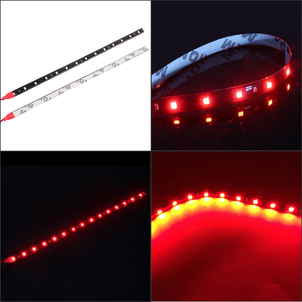 Waterproof 12"/15" 12V LED Underbody Lights: Car/Motorcycle