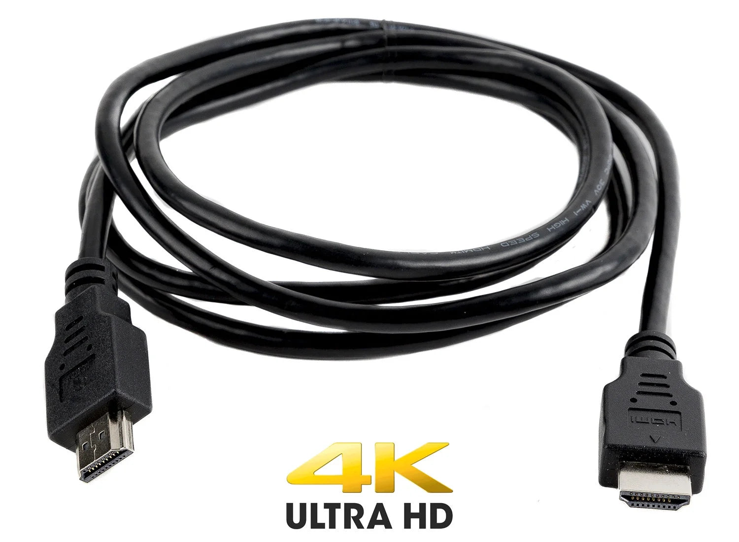 Pack of 2 Digital 2.0 HDMI 4K Cables PVC Black Cord Universal Wire by  6 Feet